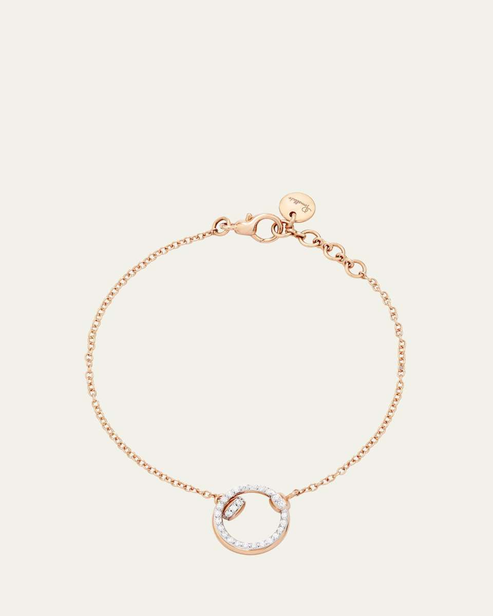 Together 18K Rose Gold Diamond Circle Chain Bracelet